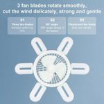Generic E27 ceiling fan light, Two-in-one electric fan ceiling light with built-in remote control, suitable for bedroom and kitchen use - image 4