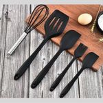 Mateamoda 5 In 1 Kitchenware Kitchen Utensils Cookware Baking Set Cooking  Scraper Whisk Brush - Black - image 3
