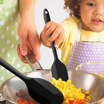 Mateamoda 5 In 1 Kitchenware Kitchen Utensils Cookware Baking Set Cooking  Scraper Whisk Brush - Black - image 5