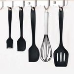 Mateamoda 5 In 1 Kitchenware Kitchen Utensils Cookware Baking Set Cooking  Scraper Whisk Brush - Black - image 7