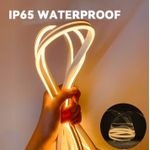 product_image_name-Generic-5M/16.4FT Warm White Waterproof Flexible LED Light Strip,Interior Exterior Car Truck Styling  Glow String Tube - With EU Plug - For Indoor and Outdoor Decoration-7
