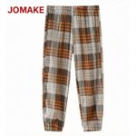 product_image_name-JOMAKE-Girls' Casual Trousers, Brown Check, Ages 1-7-1