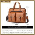 product_image_name-ASHION-leather Laptop Bag for Men 16 inch Laptop Briefcase Waterproof,Handbags Shoulder Crossbody Bag Business-2