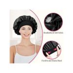 product_image_name-Generic-2PCS Wide Band Satin Hair Bonnet Sleeping Cap Hair Bonnet Satin Bonnet Silk Hair Cap-8