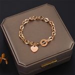 product_image_name-Fashion-Ladies Titanium Steel All Match Love Heart Thick Link Bracelet-2