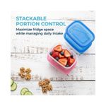 ShebSheb 3-Pack 280Ml Plastic Lunch Boxes with Lids Rectangular Food Storage Containers Stackable Lightweight for Fruit Meal Travel Kitchen - image 4