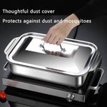 product_image_name-Generic-One stainless steel baking pan with lid and handle, non-stick bottom (41*24*7.5)-1
