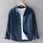 Fashion Men's casual long sleeve shirts, sports shirts - image 5