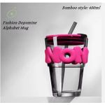 product_image_name-Generic-Creative Style Portable Glass Drinking Souvenir Mug - 350ml Pink-3
