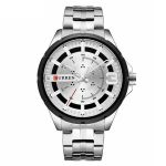Curren 8333 Silver Stainless Steel Strap Fashion Quartz Men's Wrist Watch 