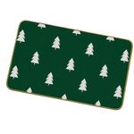 EiFESS Christmas Functional Cartoon Cat Door Mat Anti Slip Flax Absorbent Mat Square Soft Bathroom Floor Mat Indoor Use