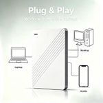 Generic 1TB 2.5" Silver USB 3.0 Plug & Play Portable External Mechanical HDD for PC Laptop