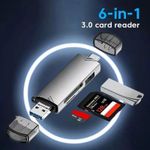 Generic 6 In 1 Multifunction USB 3.0 Card Reader U Disk TYPE-C/Usb/Tf/Sd Flash Drive Memory Card for Adapter Phone Laptop Computer