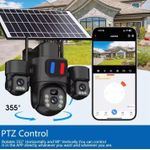 Generic 3-Lens 4G Sim Solar Security Camera System - Black - image 2