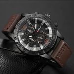 product_image_name-Raglan-Men's Gift Elegant Wristwatch - Formal/Casual Stylish Watch (Dark Brown In Glass Case Box))-1