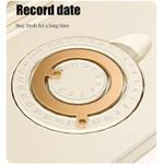 product_image_name-Generic-10Kg Stylish Transparent Rice/Grain/Cereal/ Dry Food Storage Dispenser With Measuring Cup For Home & Kitchen- 10Kg - Cream-6