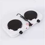Powerful Double Electric Burner Hot Plate F - White