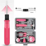 product_image_name-Generic-13Piece Set General Household Hand Tool Kit with Plastic Toolbox Storage Case Pink for woman-Include-6