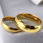 Generic Durable Stainless Steel Wedding Ring Gold - gold