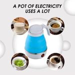 Generic Portable Electric Kettle – Foldable for Travel & Fast Heating - Blue