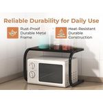 Generic 2-Tier Metal Microwave Oven Storage Rack –Black - image 2