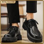 product_image_name-Fashion-Men's Matte Black Leather Shoes ? Anti-Slip Elevated Sole, Formal & Casual Look - Black - EU 42-6