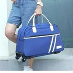 product_image_name-Fashion-Large Capacity Trolley Bag with Wheels - Blue (53*23*36cm)-3