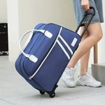 product_image_name-Fashion-Large Capacity Trolley Bag with Wheels - Blue (53*23*36cm)-4