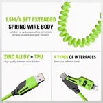 Generic 4 in 1 Super Fast Charging Cable - Green/ Black - image 4