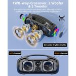 product_image_name-Universal-200W Peak Loud Sound/Deep Bass Portable Bluetooth Speaker for Party, IP65 Waterproof Outdoor Speaker w/ 2*Subwoofer/2*Tweeter/DSP/Bass Boost/TWS/TF/USB/AUX, 24H Playtime-6