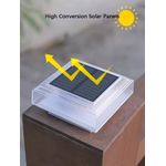 ESCLIGHTING Solar Outdoor Pillar Light - Waterproof LED Fence/Wall Light - Black - image 2