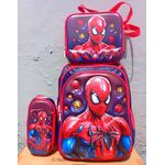 product_image_name-Generic-3 in 1 School Bag Set, BackPack, Lunch Bag, Pencils Bag - Red & Black-2