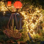 product_image_name-DYXDYC-Solar Christmas Lights Outdoor,LED Solar Fairy String Lights 8 Modes Waterproof Xmas Lights for Garden, Patio, Home, Party, Wedding, Holiday, Tree, Bush, Wreath, Outdoor Decor (Warm White)-6