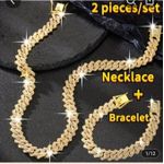 AD Gold Necklace with Sparkle Blinks - Gold