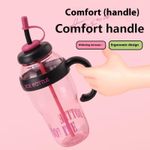 product_image_name-Lynae-1300ml Creative Coffee Juice Milk Cold Tumbler Plastic Drinking Bottle Portable Drinks Cup With Lids and Straws-8