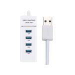 Generic 4 Port USB Hub 3.0, Data Transfer USB Data Port Hub Splitter - White - image 2
