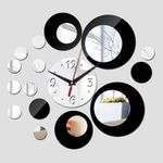 Generic DIY 3D Mirror Wall Clock Sticker Removable Wall Watch Art Home Office Decor - image 2