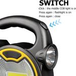 product_image_name-Generic-Portable Plastic Camping Lantern Handle Camping Lantern Outdoor Camping Lantern Portable Battery Camping Lantern Lightweight(Yellow)-2