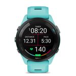 Garmin  Forerunner 265  Black Bezel with Aqua Case and Aqua/Black Silicone Band - image 2