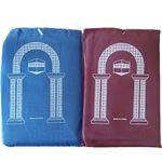 Generic Blue and Burgundy Duo- 2 Piece portable waterproof prayer mat