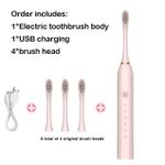 product_image_name-Generic-Rechargeable Electric Toothbrush with 4 Brush Heads & USB Charging-3