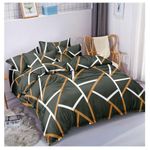 Spice Bedsheets Double Bed Size Sheet- 3 pieces- Dark Green