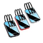 Generic Portable 20,000 mAh Powerbank With Inbuilt Multi Charging Cables - Black - image 2