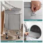 LASA 110L Rolling Laundry Hamper Basket with Wheels - image 4