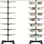 product_image_name-Generic-7-Tier Rotating Jewelry Display Stand with Wheels – Multi-Hook Necklace & Earring Organizer – Black-1