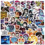 product_image_name-Fashion- 50 pieces Demon Slayer Infinity Castle Arc Benevolence Japanese Anime stickers+1pcs Mobile phone type c interface protective case ,suitable for laptops, computers, water cups-1