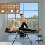 Generic 3-Section Adjustable Backrest Tattoo Bed with Hydraulic Stool 2 Trays, Multi-Purpose Esthetician Bed - image 5
