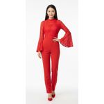 product_image_name-Generic-lace jumpsuit with a high collar and flared sleeves - Red-2