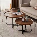 product_image_name-Generic-2 in 1 Living Room Center Table- Brown/Black-4