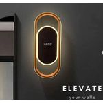 product_image_name-ESCLIGHTING-LED Digital Wall Clock Light - Gold/Black-1